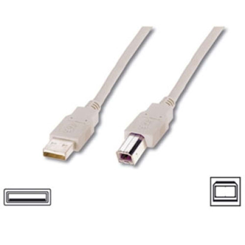 Digitus AK-300105-050-E 5m USB2,0 AE/BE bej kabl Bej