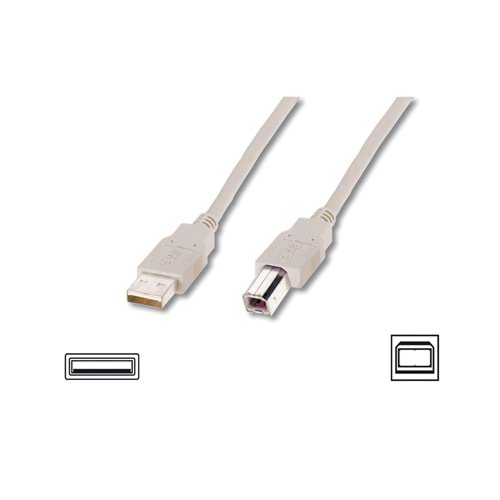 Digitus AK-300105-030-E 3m USB2.0 A(E)/B(E) bej ka kablo