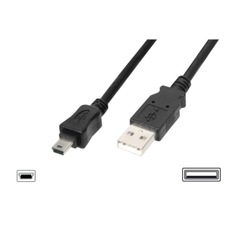 Digitus AK-300108-018-S 1,8m USB2.0 A E/USB mini B(5pin)E