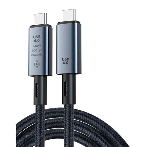 Daytona ZR851 2m USB4.0 Tip-C,PD240W,8K,40Gbps kablo (Giriş: Usb Type-C=>Çıkış:Usb Type-C)
