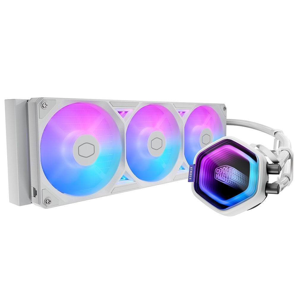 COOLERMASTER 360MM ATMOS II 360 MLX-D36M-A25SZ-PW ARGB AM5-1851p Sıvı Soğutmalı İşlemci Fanı Beyaz