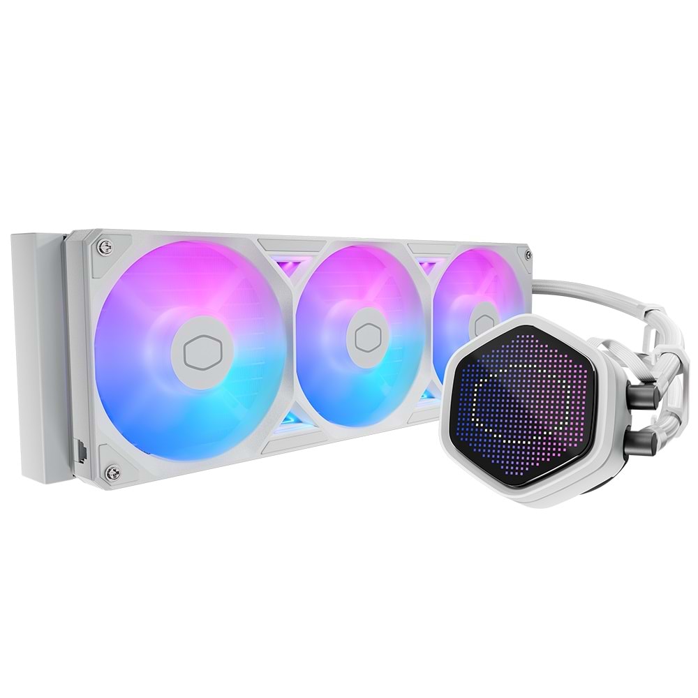 COOLERMASTER 360MM ATMOS II 360 MLX-D36M-A25SZ-PW ARGB AM5-1851p Sıvı Soğutmalı İşlemci Fanı Beyaz