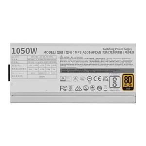 COLERMASTER 1050W 80+ GOLD MWE V2 MPE-A501-AFCAG-3EGEU Tam Modüler Power Supply Beyaz