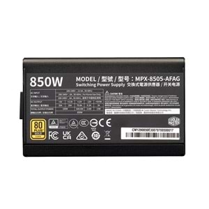COOLERMASTER 850W 80+ GOLD ELITE MPX-8505-AFAG-BEU PCIE 5.0 Tam Modüler Power Supply