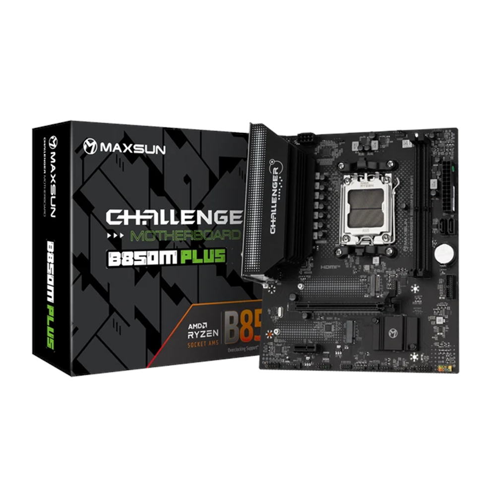 MAXUN CHALLENGER B850M-M PLUS WIFI DDR5 HDMI-DP PCIE 5.0 AM5 mATX