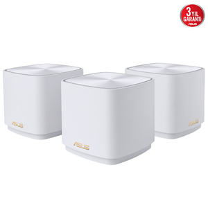 ASUS XD5 W-3 Wıfı6 AX3000 Dual Band Mesh Router Beyaz 3-lü set / 90IG0750-MO3B20 