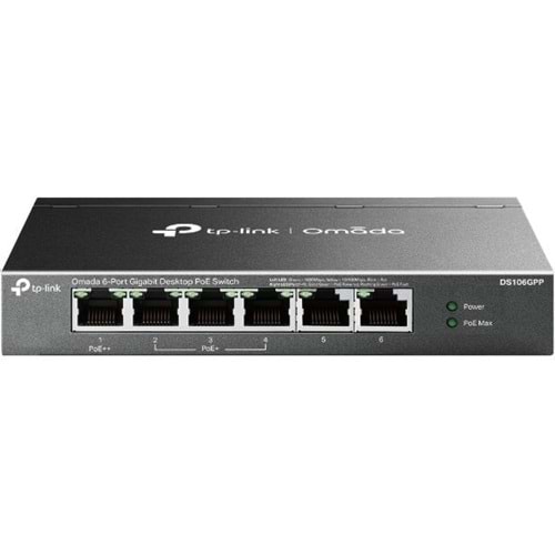 Omada RR DS106GPP 64W 4GE PoE Switch,2GE Uplink