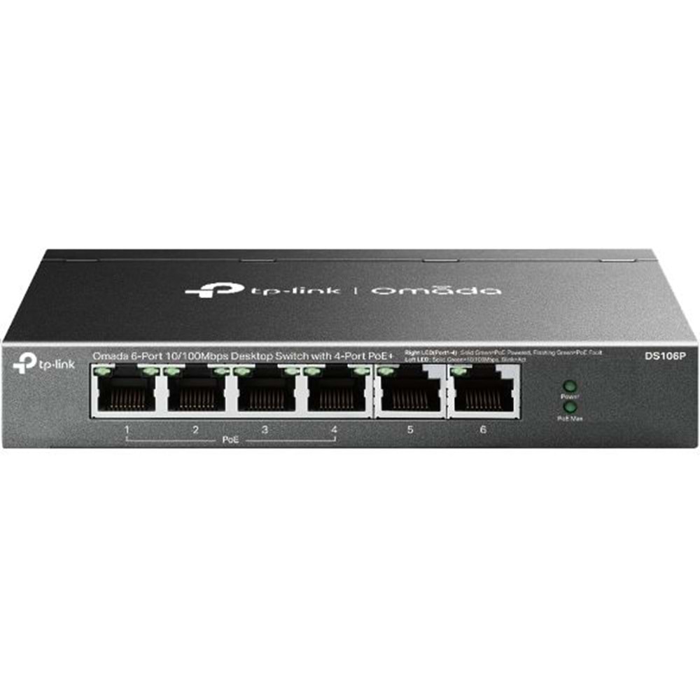 Omada RR DS106P 67W 6FE PoE Switch,4P PoE,250m PoE