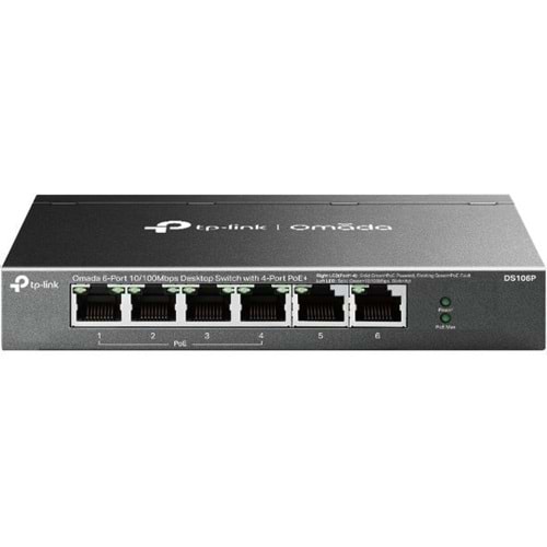 Omada RR DS106P 67W 6FE PoE Switch,4P PoE,250m PoE