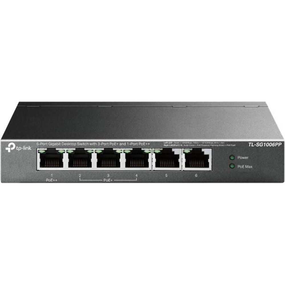 Tp FestaTL-SG1006PP 64W 4GE PoE Switch,2GE Uplink uplink (3yıl üretici garantili)