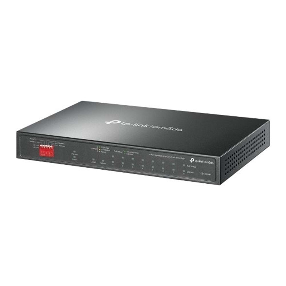 Omada RR DS110GMP 123W 8GE PoE Switch,2GE Uplink,X 1XC