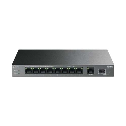 Tp Festa LS1210GP 61W 8GE PoE Switch1SFP,1GE Uplin uplink (3yıl üretici garantili)
