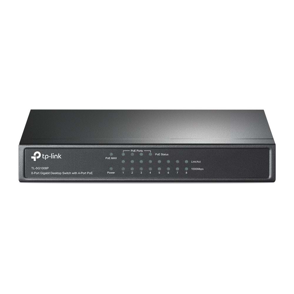 Tp Festa TL-SG1008P 64W 8GE Switch,4'ü PoE,250m, metal 8 port gigabit 4 PoE 53W (3yıl üretici garantili)