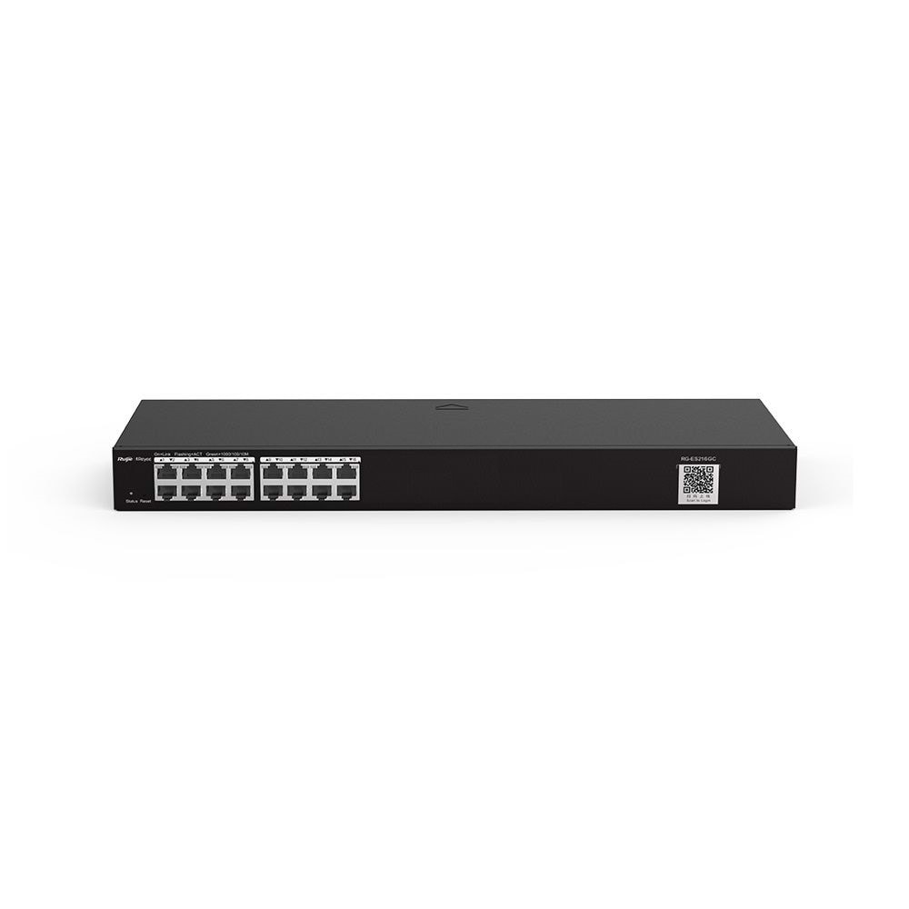 Reyee RG-ES216GC-V2 16 Portlu, 10/100/1000 Gigabit Web Yönetilebilir Switch Rack Mount