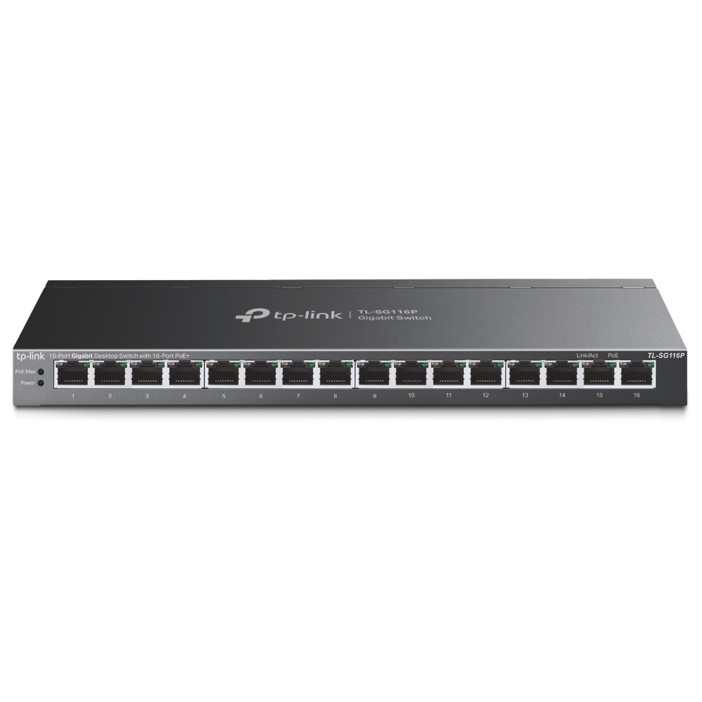 Tp Festa TL-SG116P 120W 16GE PoE Switch,250m,Metal (3yıl üretici garantili)