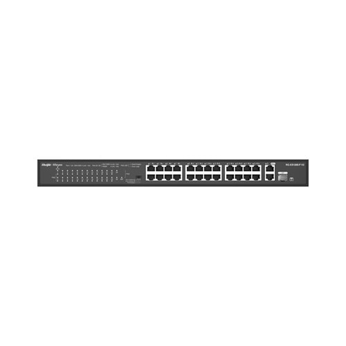 Reyee RG-ES126S-P V2 24 Portlu 10/100Fast Ethernet Tak Çalıştır Switch 1Gigabit Uplink 1 Gigabit Comb 24 Port PoE+