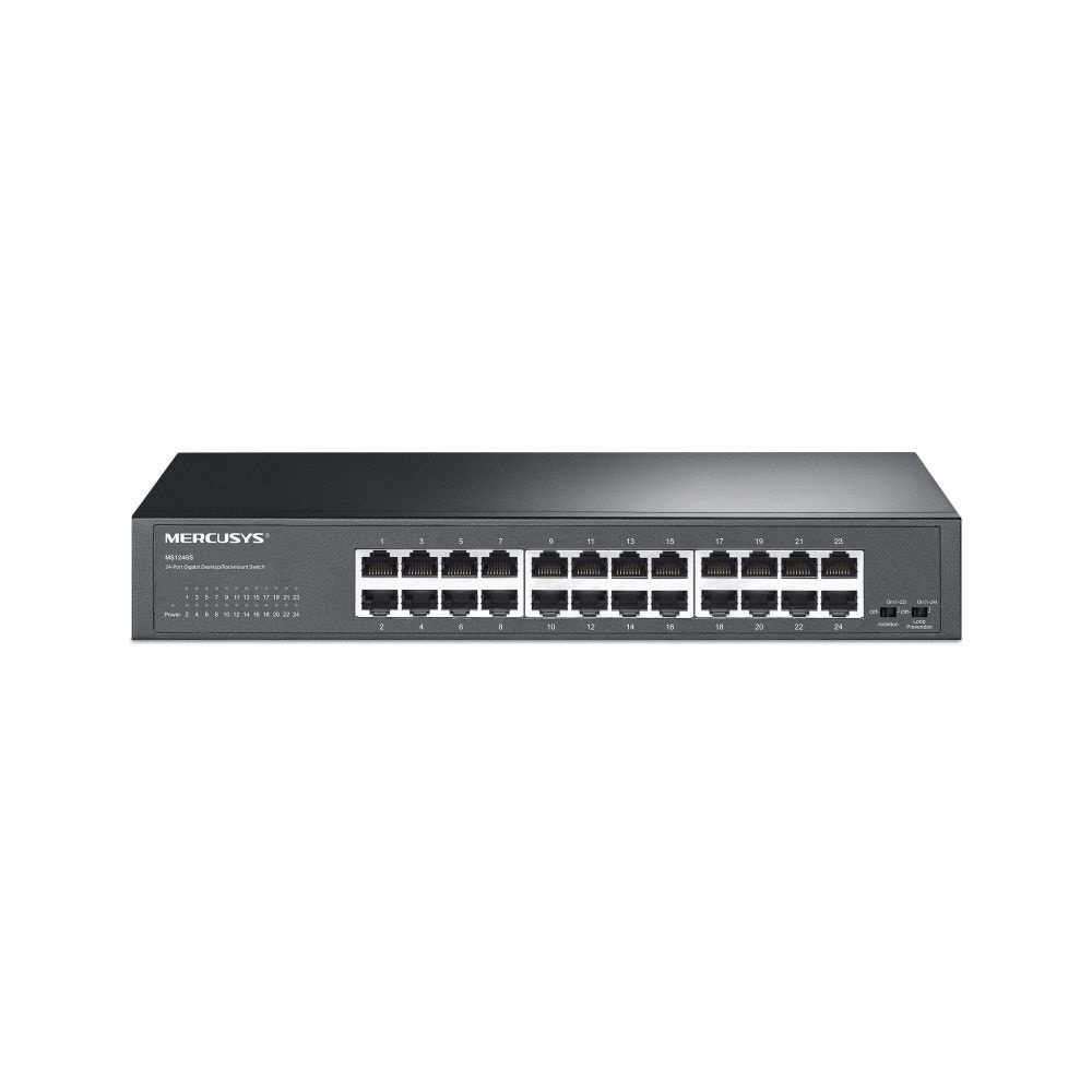 TP Mercusys MS124GS 24'lü gigabit desktop/rack switch (3yıl üretici garantili)