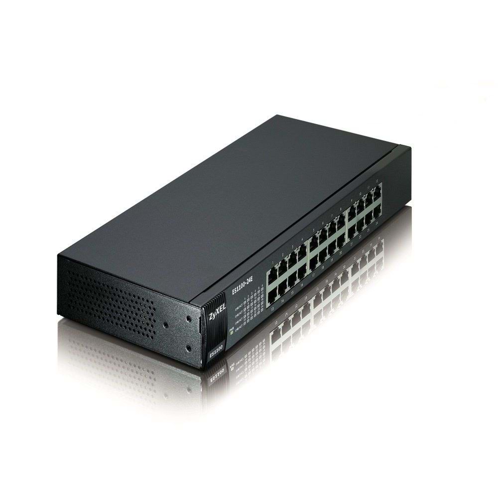 Zyxel ES1100-24E 24Port 10/100Mbps Switch Yönetile mez