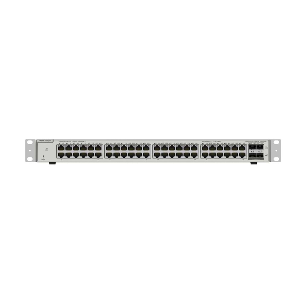 Reyee RG-NBS3200-48GT4XS 48 PORT Gigabit, 4x10GSFP L2 Yönetilebilir Switch Rack Çelik Kasa