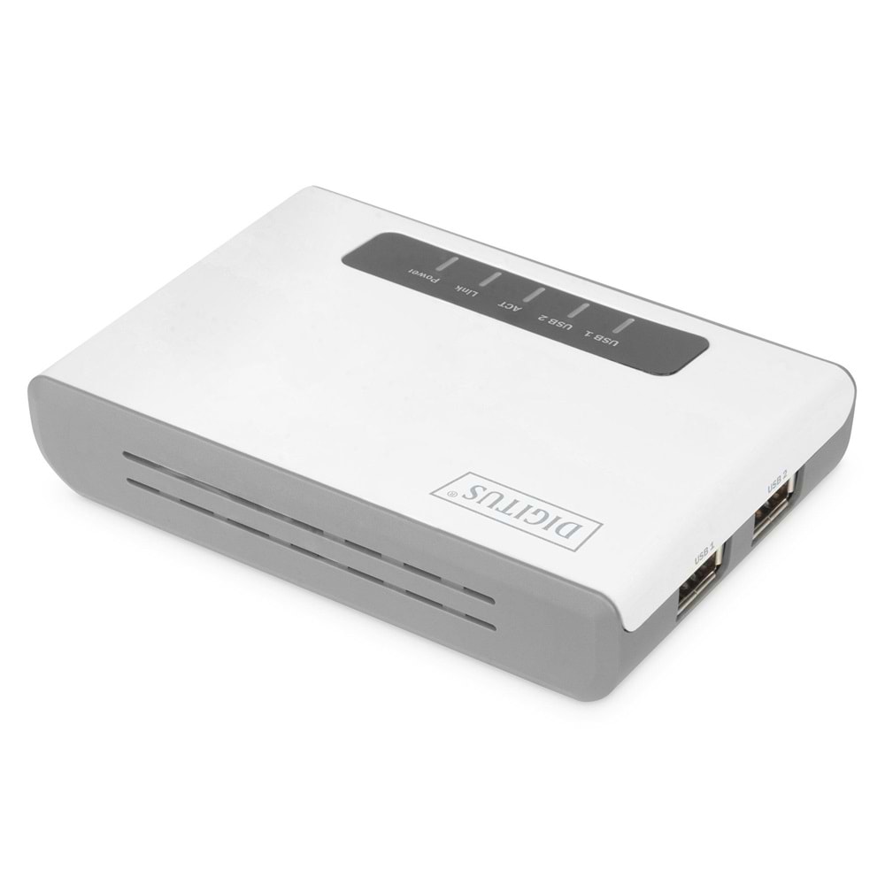 DIGITUS DN-13024 2 PORT USB2.0 KABLOSUZ AĞ SUNUCUS