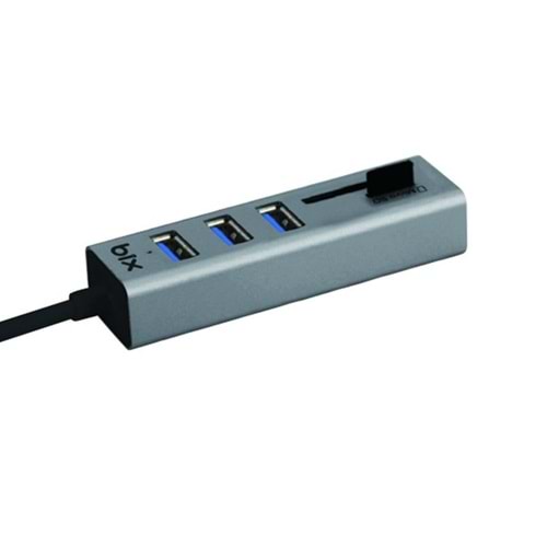 Bix BX04HB USB3.0 3'lü Hub+SD+Micro SD kart okuyucu