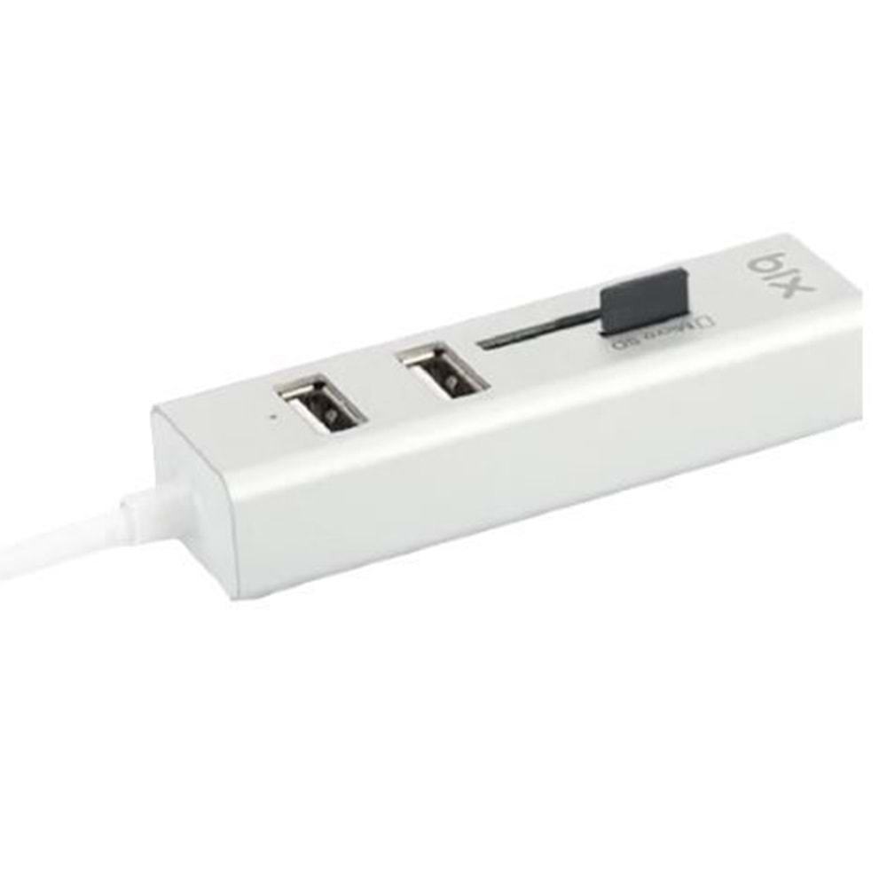 Bix BX05HB USB2.0 3'lü Hub+SD+Micro SD kart okuyucu