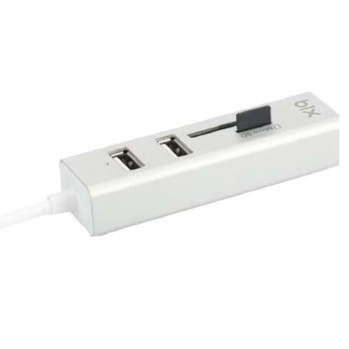 Bix BX05HB USB2.0 3'lü Hub+SD+Micro SD kart okuyucu