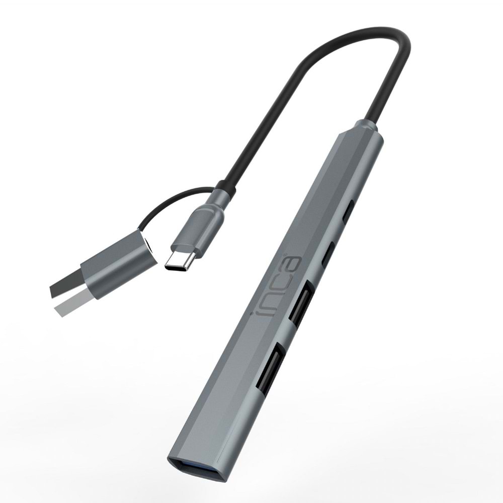 Inca IUTP-06T 15cm Tip-C+USB=>1*USB3.0+2*USB2.0+ PD100W