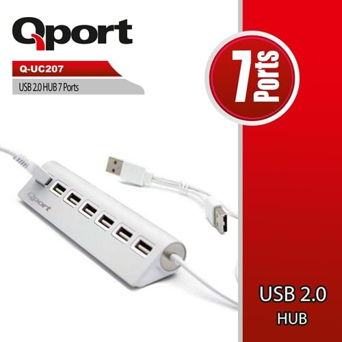 Qport Q-UC207 7'li USB2.0 çoklayıcı