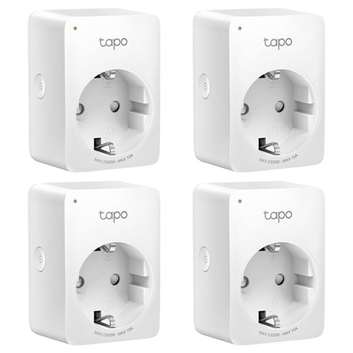 TP Tapo P100(4-pack) Mini wi-fi akıllı priz 3'lü paket (3yıl üretici garantili)