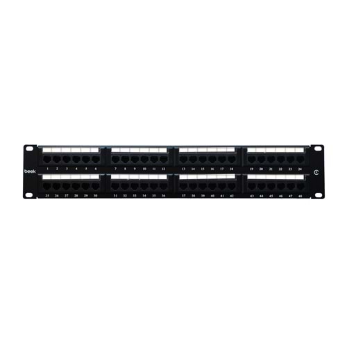 Beek BN-PP-648U 48'li Cat 6 kablo tutuculu patch panel
