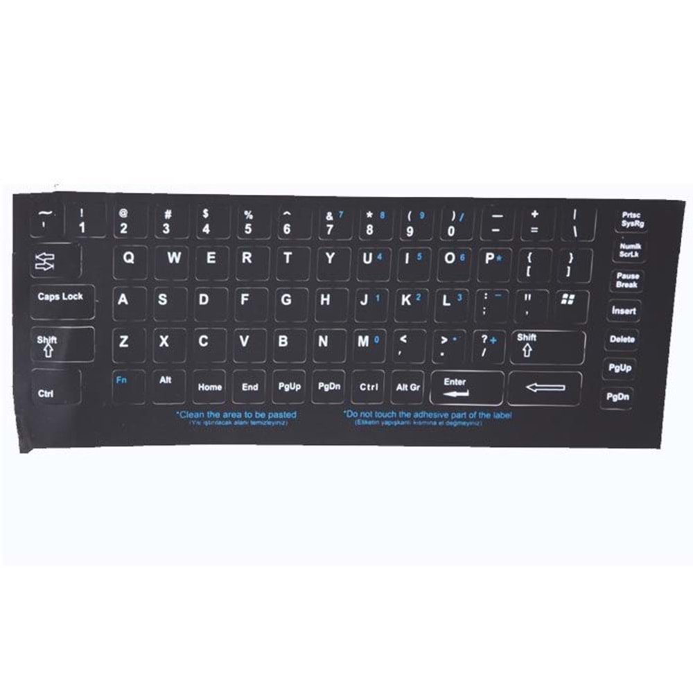 Addison 300164 Notebook Q İng siyah klavye etiketi