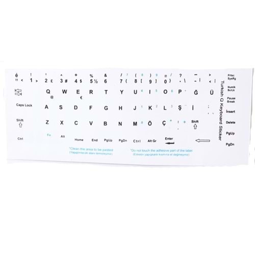 Addison 300167 Notebook F TR beyaz klavye etiketi