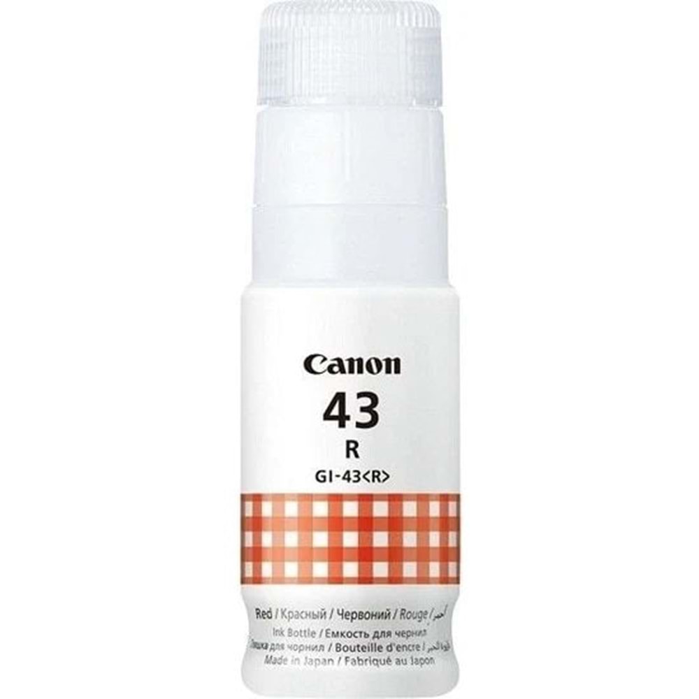 Canon gı-43r Red-kırmızı mürekkep kartuşu orjinal