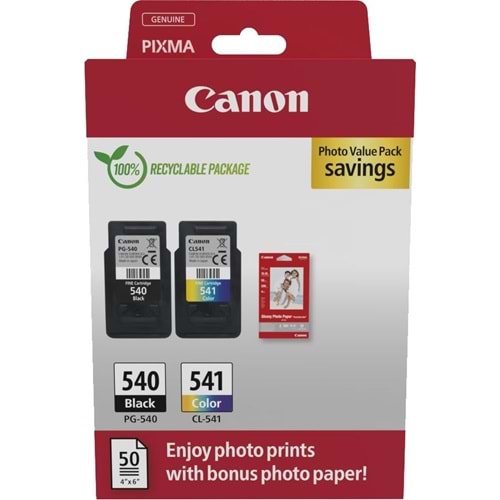 Canon pg-540bk+cl-541 2'li paket (kağıt hediyeli)