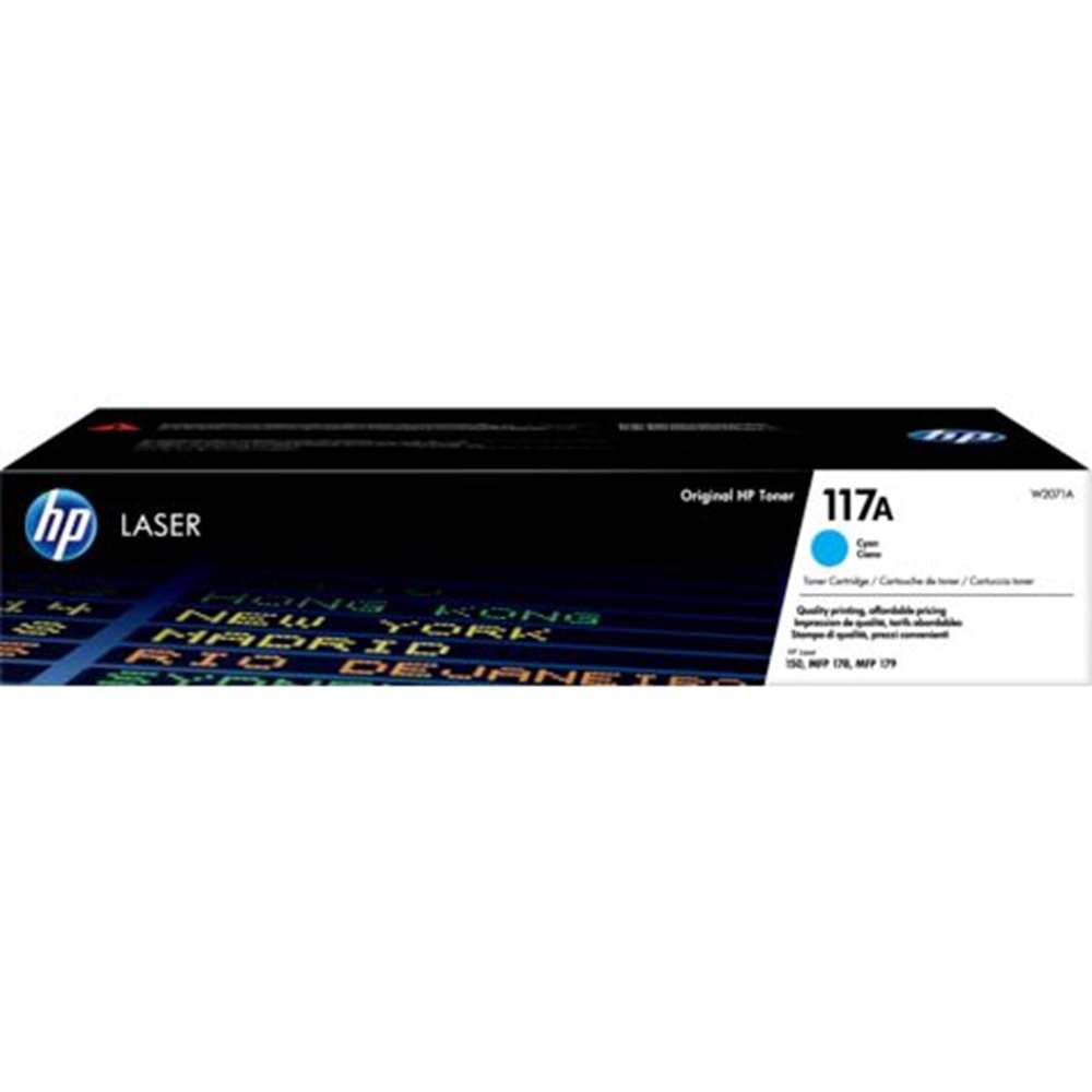 HP w2071a (117a) cyanı toner 700sayfa (orj.)
