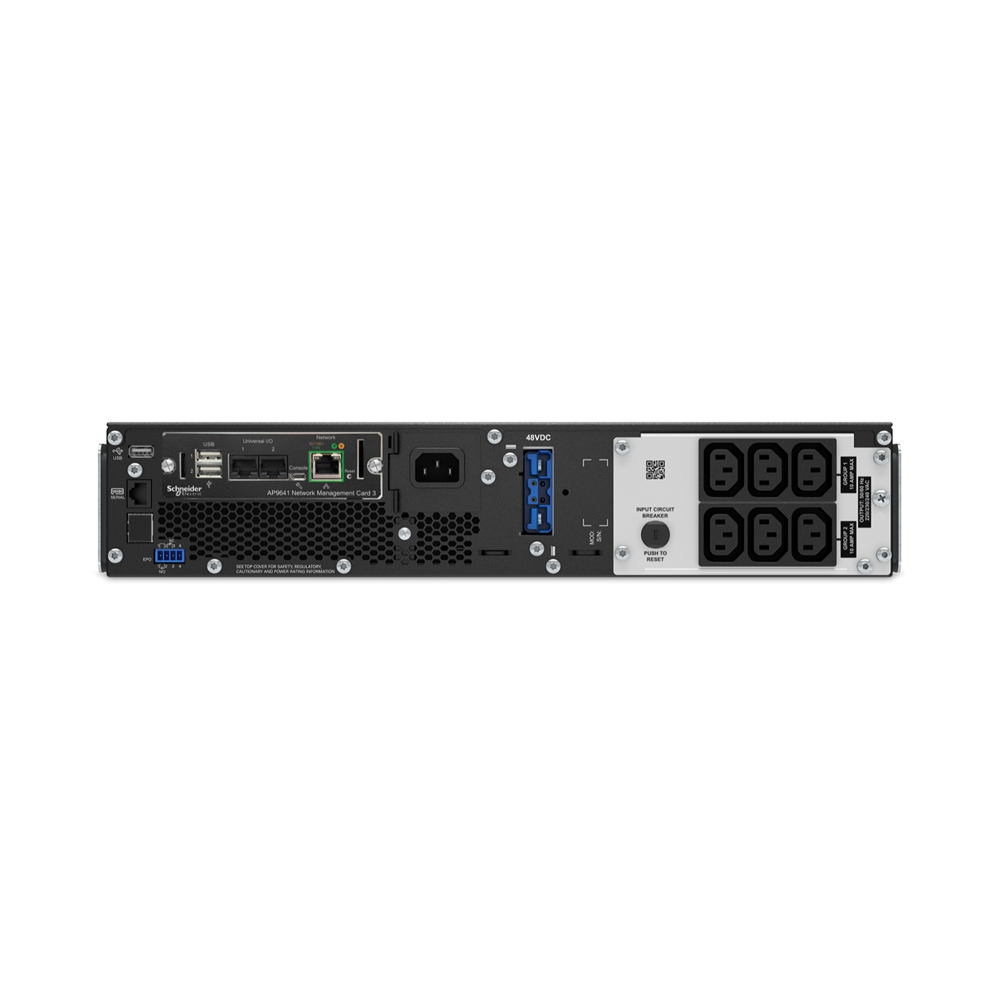 APC 1500VA/1500W SRT1500RMXLI-NC Smart-UPS SRT Online 2U Rack 230V 6xC13 Network Kartlı UPS