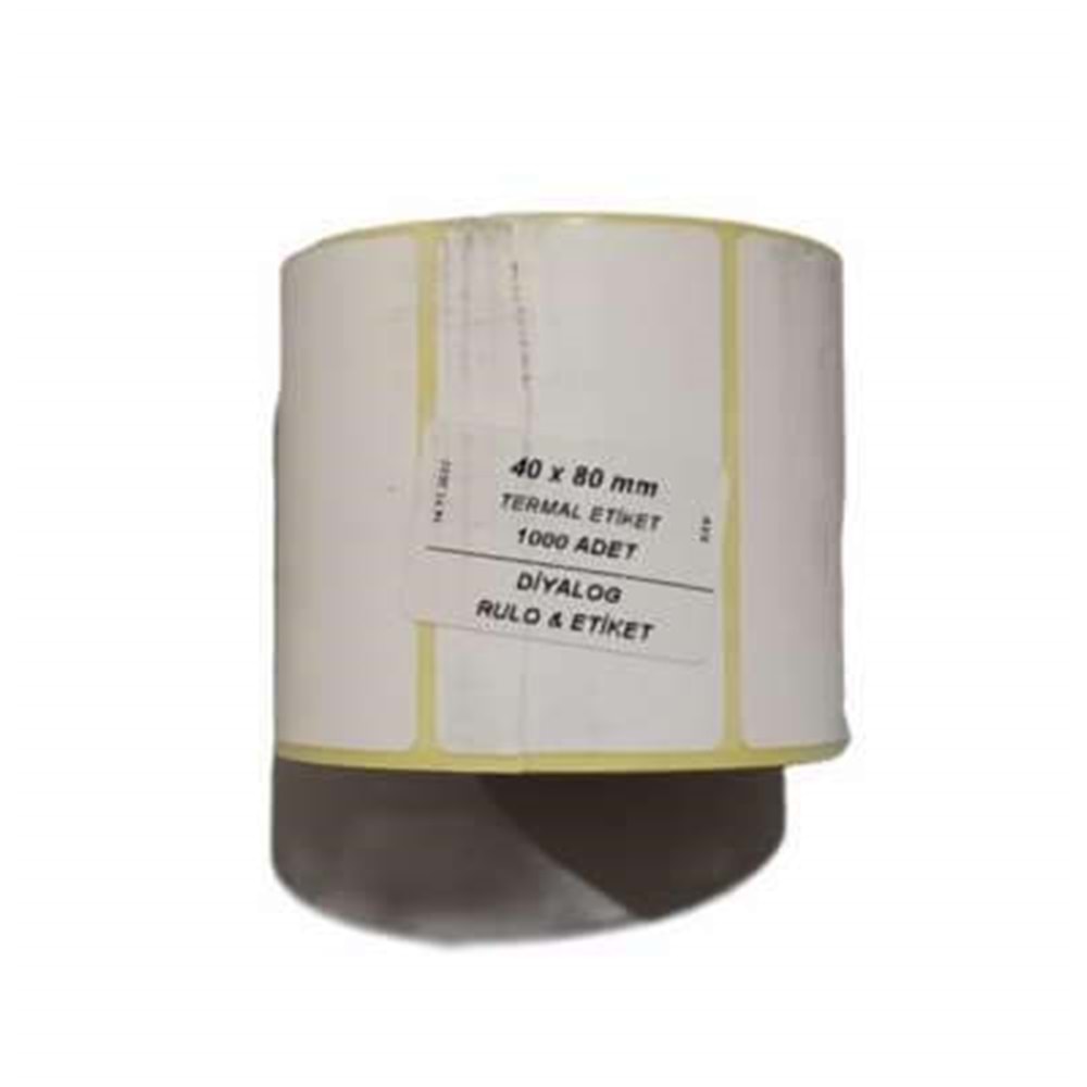 40X80 TERMAL BARKOD ETİKET 1000 SARIM