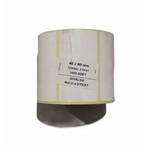 40X80 TERMAL BARKOD ETİKET 1000 SARIM