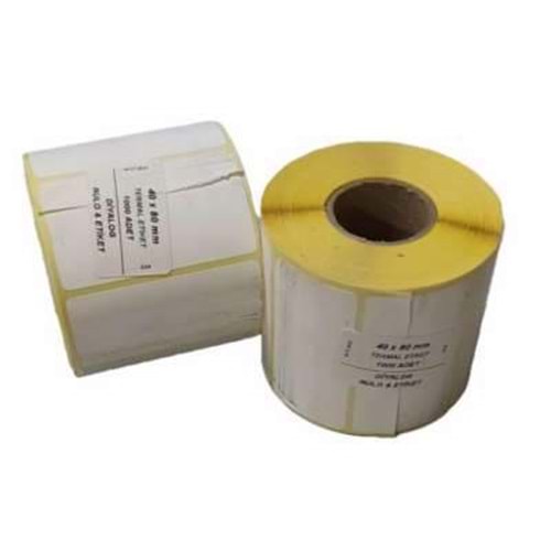 40X80 TERMAL BARKOD ETİKET 1000 SARIM