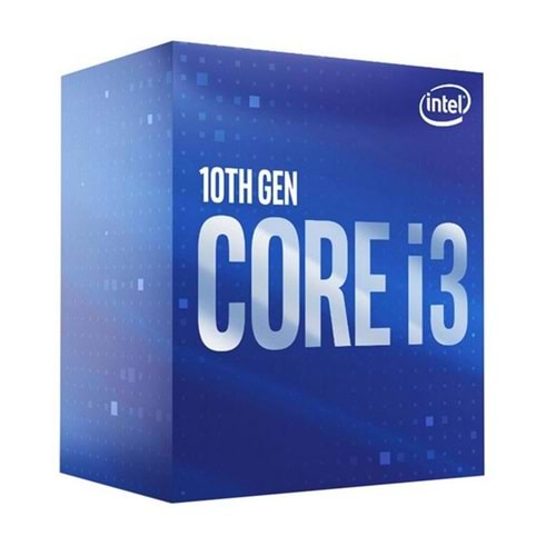 INTEL CORE i3 10105 6MB 4çekirdekli O/B UHD630 1200p 65w Kutulu+Fanlı