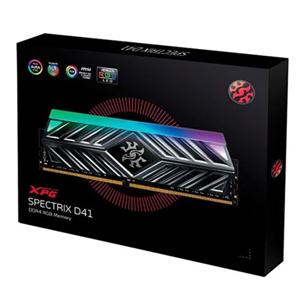 XPG 16GB DDR4 3600MHZ CL16 RGB PC RAM SPECTRIX D41 AX4U360016G18I-ST41