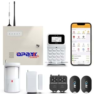 OPAX-2747+BGR-10+AKÜ GPRS&LAN ALARM PANELİ BGR-10 KABLOLU SİRENLİ FULL SET