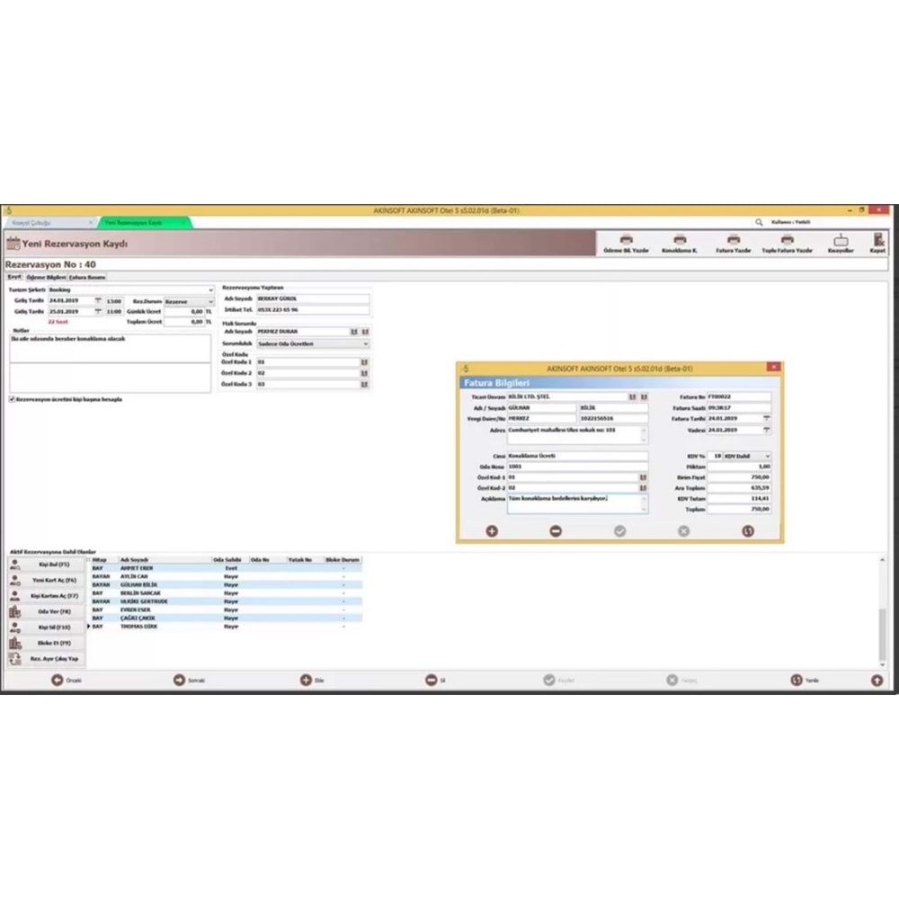 AKINSOFT Otel 5 WOT5 Otel Yönetim Yazılımı