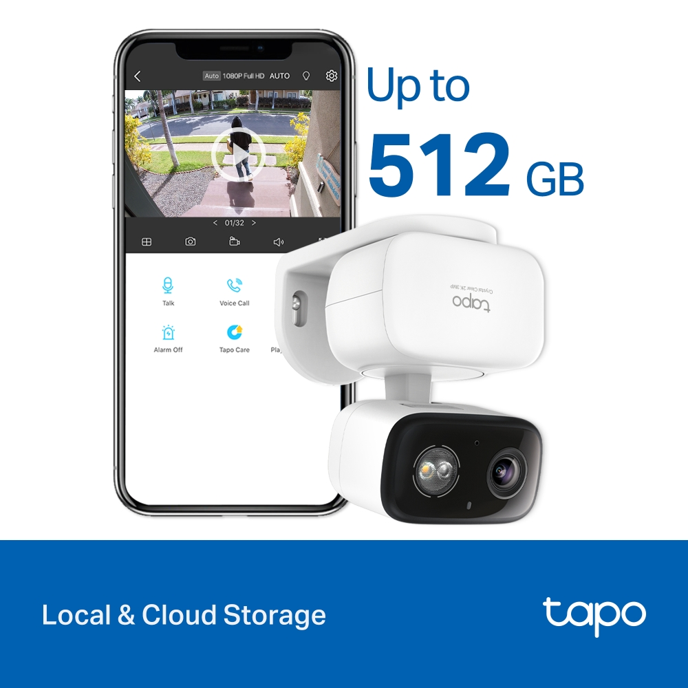 TP-LINK 3MP 4MM WIFI Kablosuz Pan/Tilt İç-Dış Mekan IP Kamera TAPO C216