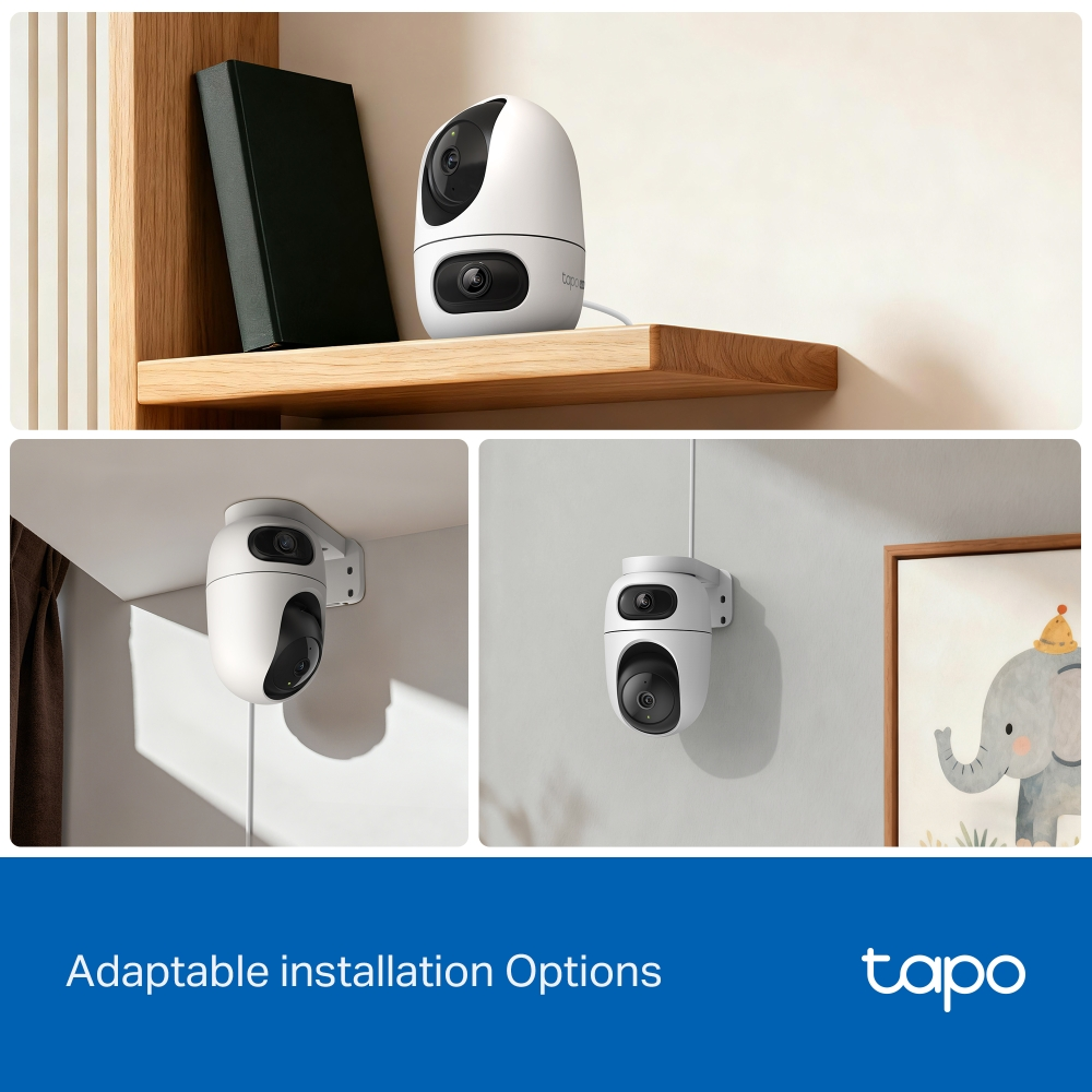 TP-LINK 3MP Çift Lensli Wıfı Kablosuz Pan/Tilt IP Kamera Tapo C245D