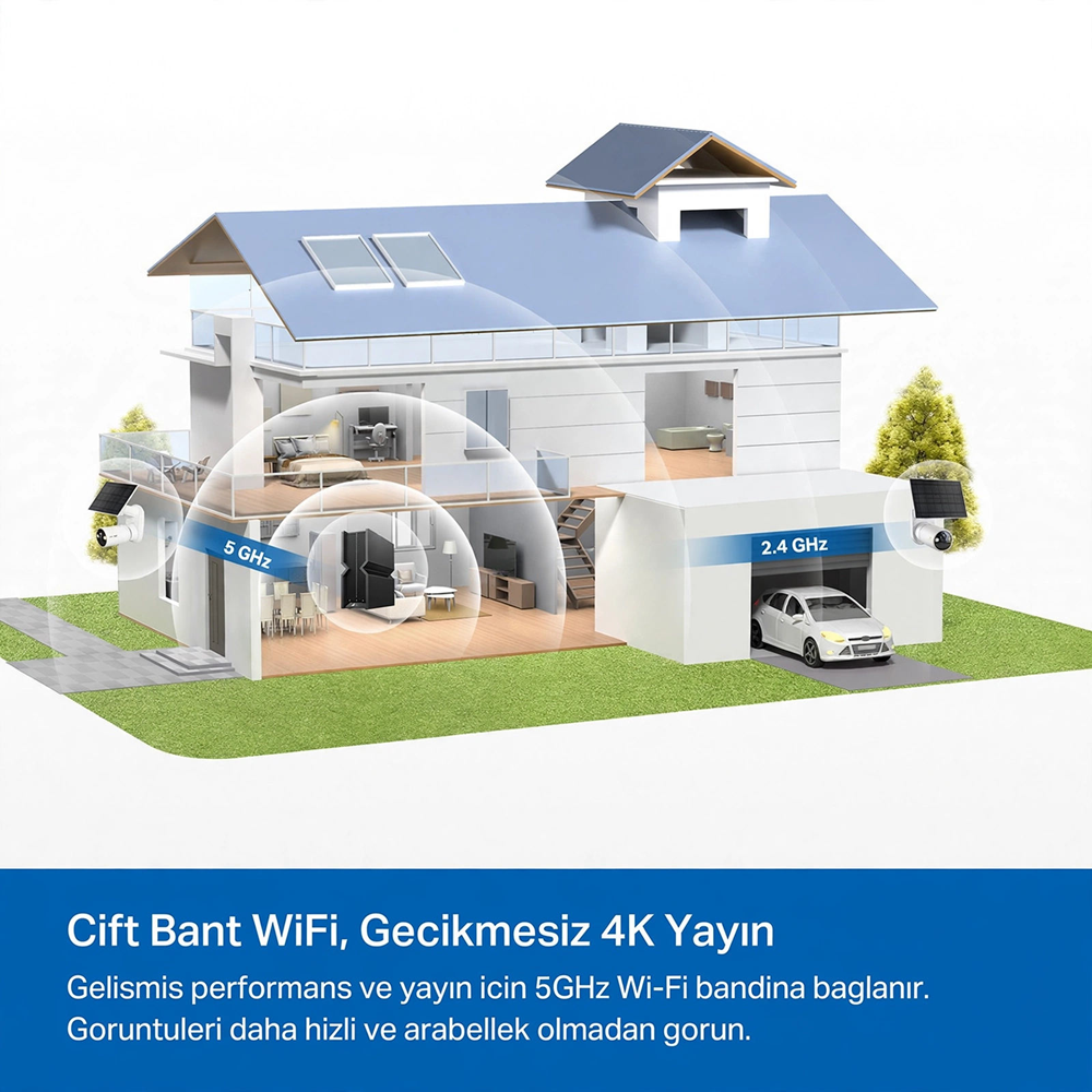 TP-LINK 8MP Bullet 3MM WIFI Kablosuz Pilli IP Kamera TAPO-C460