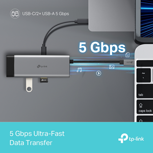 TP-LINK UH5020C USB-C 5 Port 5Gbps 4K 60Hz HDMI 100W PD Hub Çoklayıcı