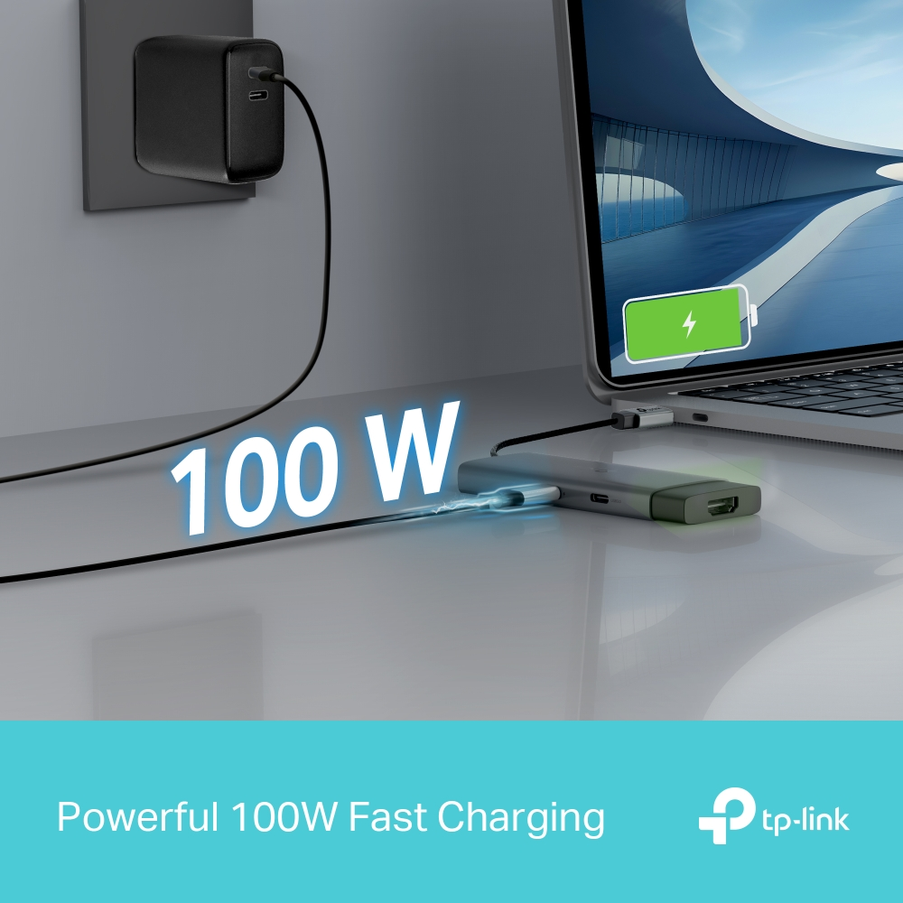 TP-LINK UH5020C USB-C 5 Port 5Gbps 4K 60Hz HDMI 100W PD Hub Çoklayıcı