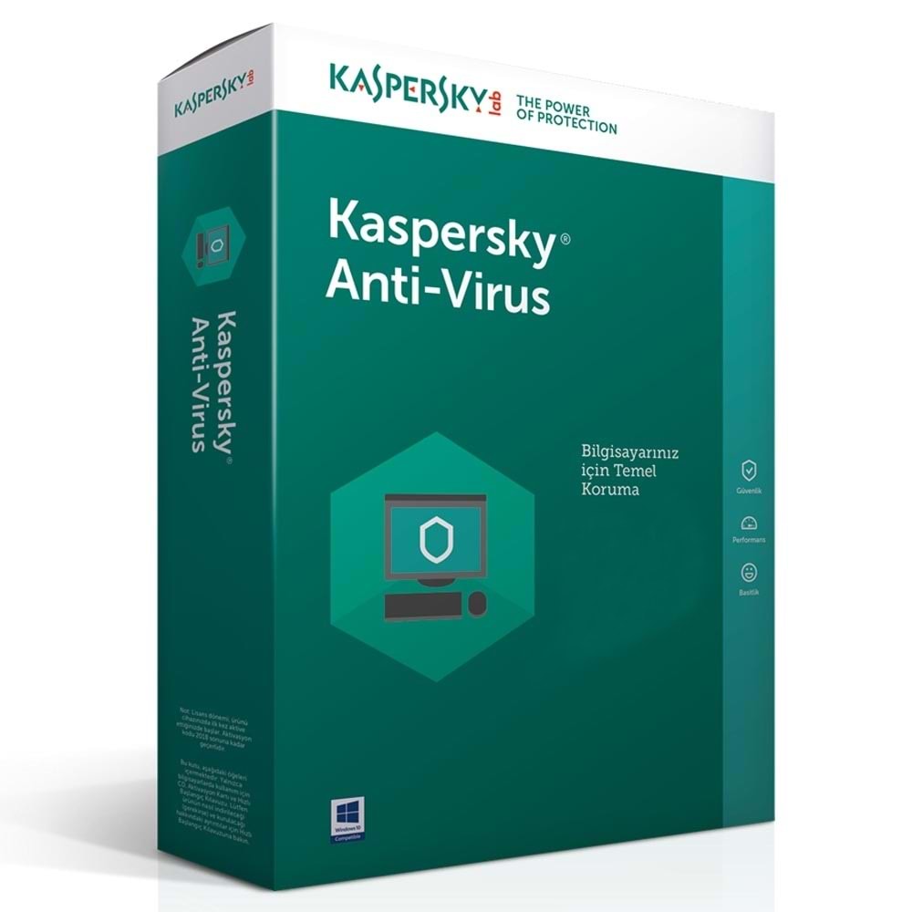 Kaspersky Anti-Virus 4Kullanıcı 1Yıl